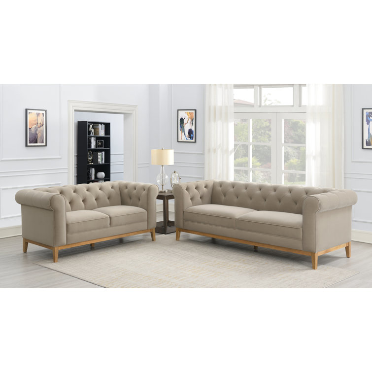 Red Barrel Studio® 2 Piece Velvet Living Room Set Wayfair Canada
